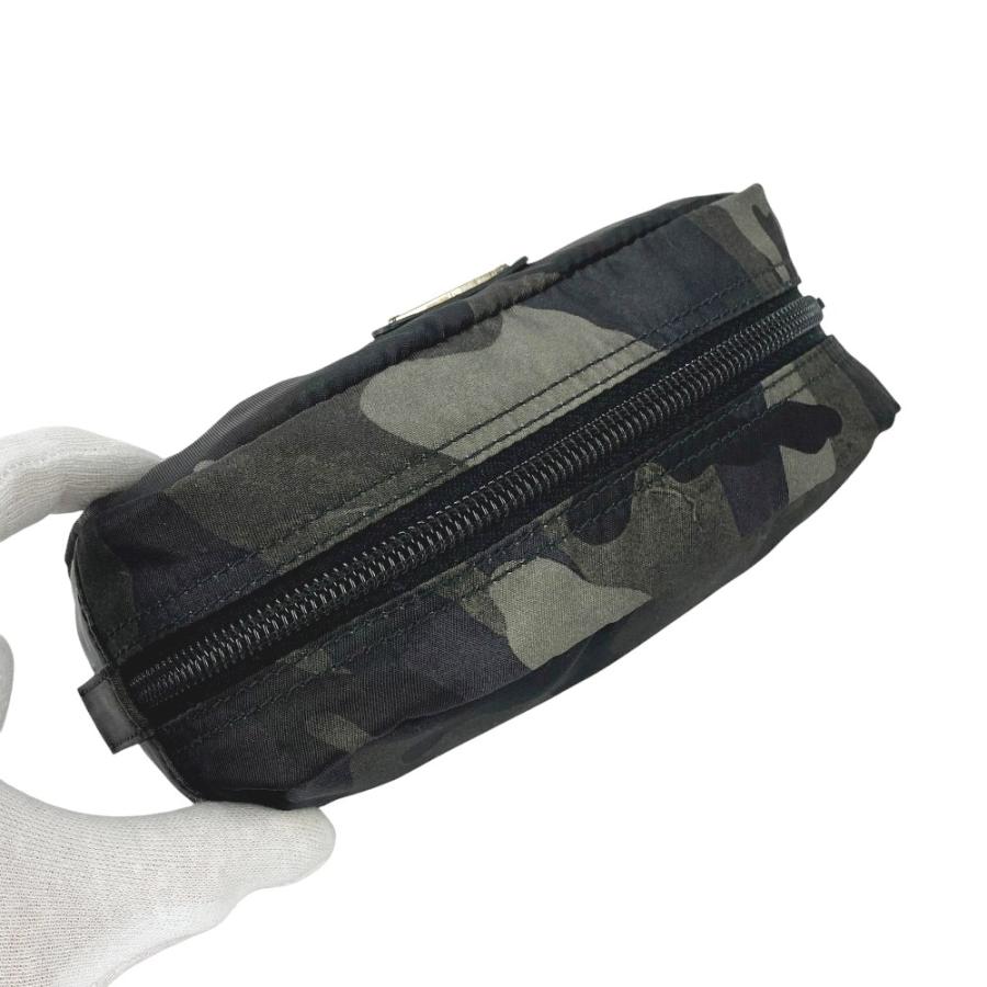 ■美品■　プラダ ポーチ 化粧ポーチ テスート ナイロン 迷彩 カモフラ グリーン系 h31463g【422201】8 |  | 04