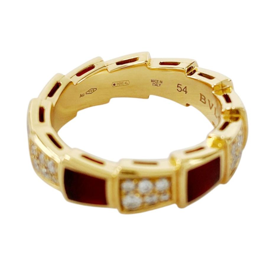 ■新同■　ブルガリ セルペンティ ヴァイパー リング 指輪 アクセサリー ピンクゴールド レッド PD K18 PG750 6.5g #54 箱 【422230】5 |  | 06