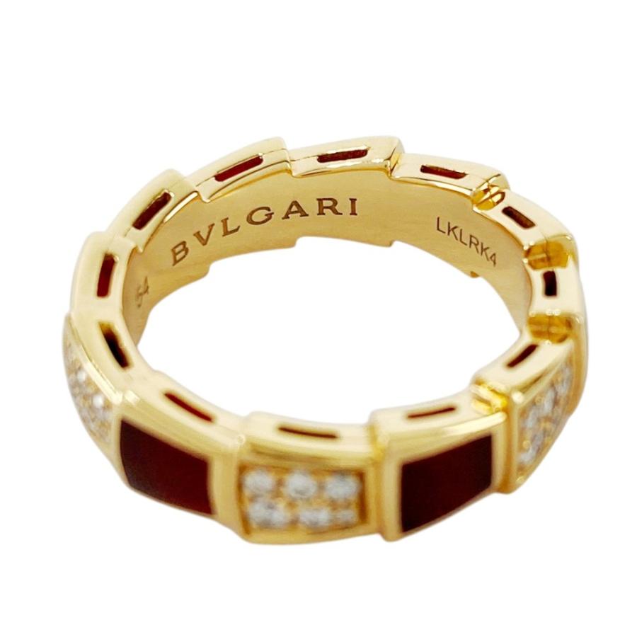 ■新同■　ブルガリ セルペンティ ヴァイパー リング 指輪 アクセサリー ピンクゴールド レッド PD K18 PG750 6.5g #54 箱 【422230】5 |  | 07