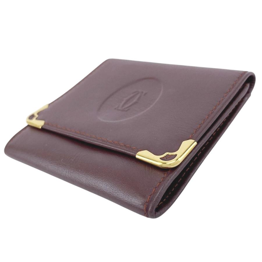 ■中古■　カルティエ マスト コインケース 財布 小銭入れ レザー ボルドー 箱 【422232】5 |  | 03