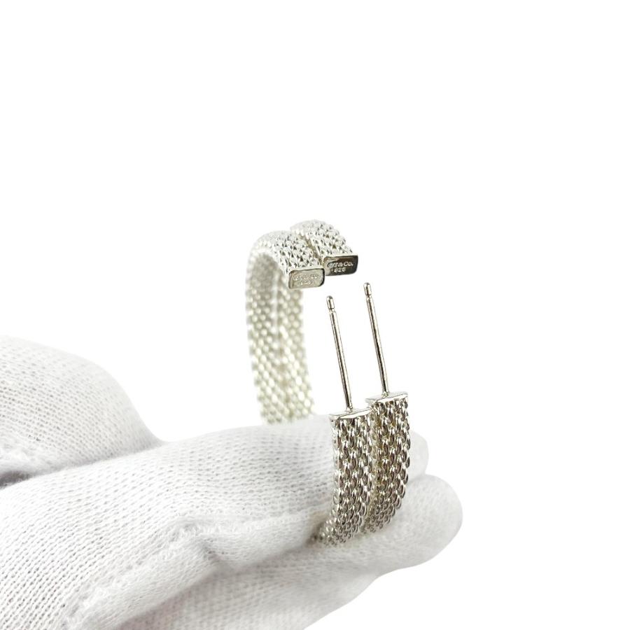 ■新同■磨き済■　ティファニー メッシュ フープ ピアス アクセサリー シルバー SV 925 【422706】5 |  | 06