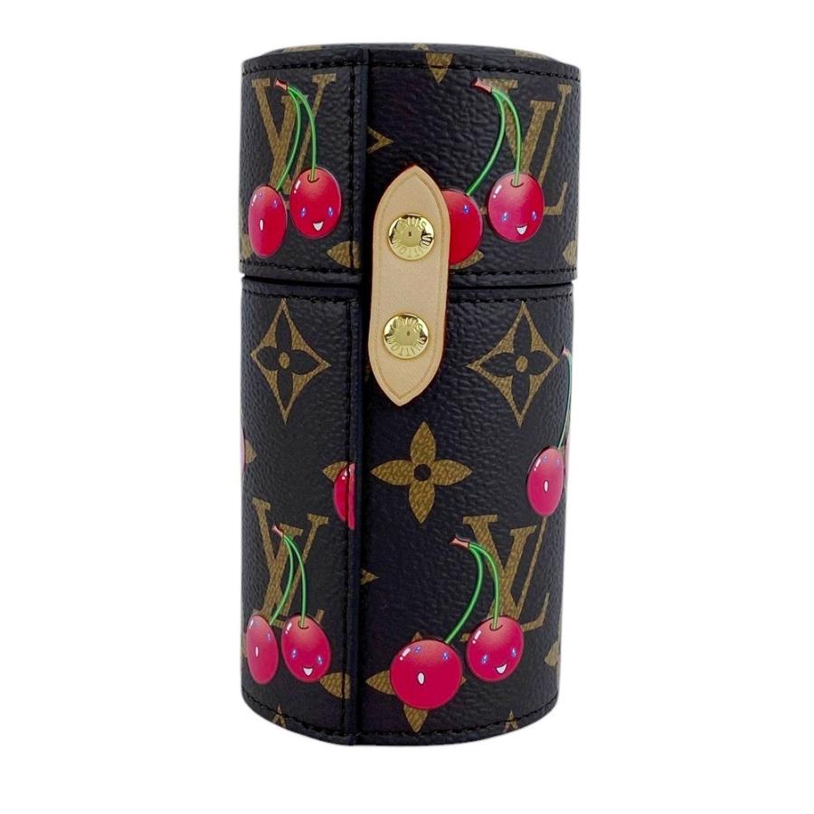 ■新品■IC■　ルイヴィトン 村上隆 コラボ トラベルケース ポーチ チェリー 100ml モノグラム ブラウン ゴールド LS0806 箱 【423369】5 |  | 01