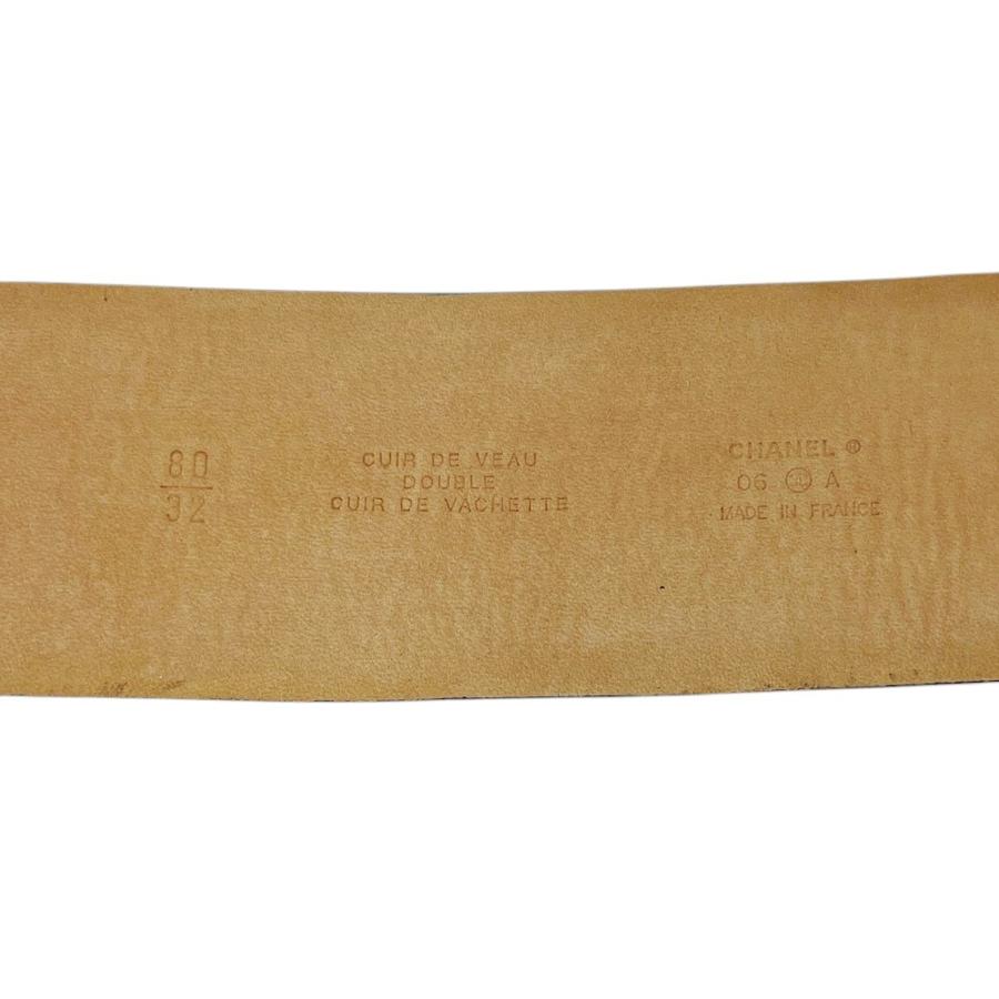 ■中古■　シャネル ベルト ココ ファッション レザー SS ブラック シルバー 06A #80 【423604】5 |  | 04
