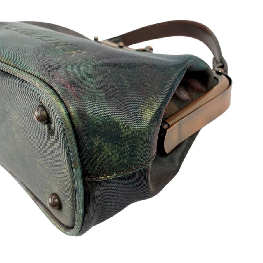 美品● ジャンポールゴルチエ ショルダーバッグ Vサイバー Y2K PVC □美品□ ジャンポールゴルチエ Vサイバー 2WAY がま口 ハンド