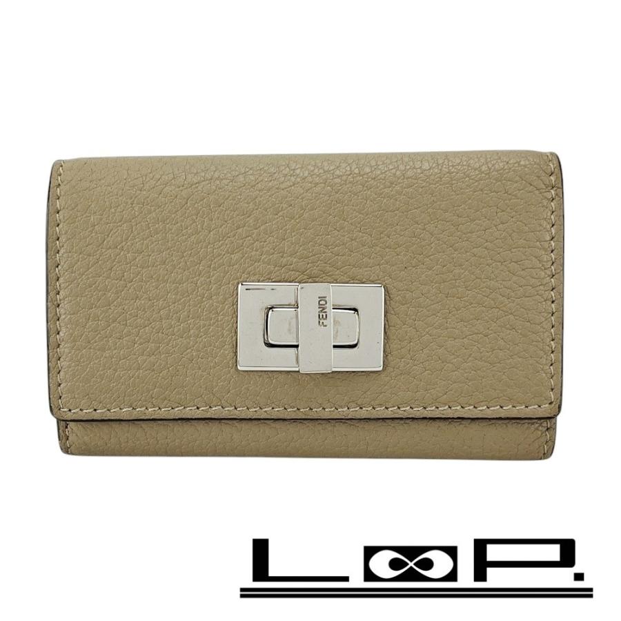 ■中古■　フェンディ ６連 キーケース 鍵 小物 レザー グレー 【424380】5 | 