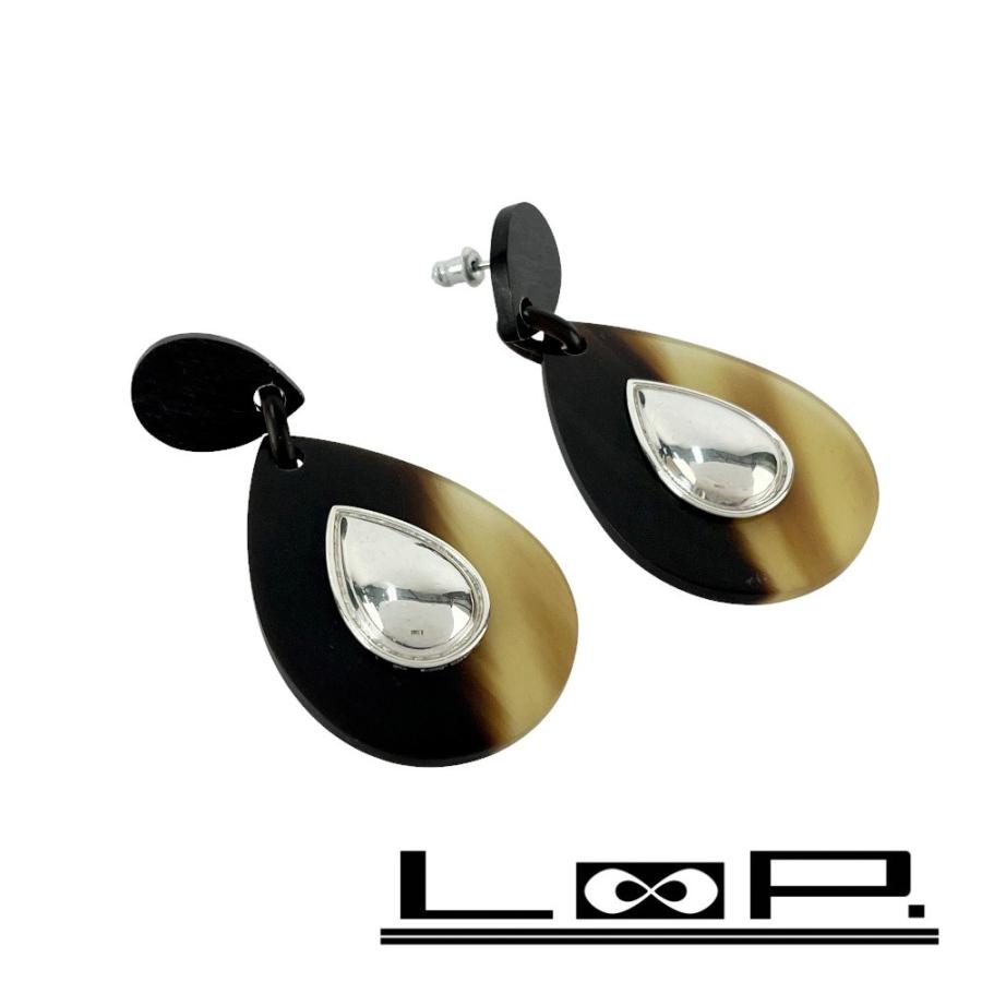 ■美品■　エルメス ドロップモチーフ ピアス アクセサリー バッファローホーン メタル ブラウン マルチカラー 箱 【424885】7 | 