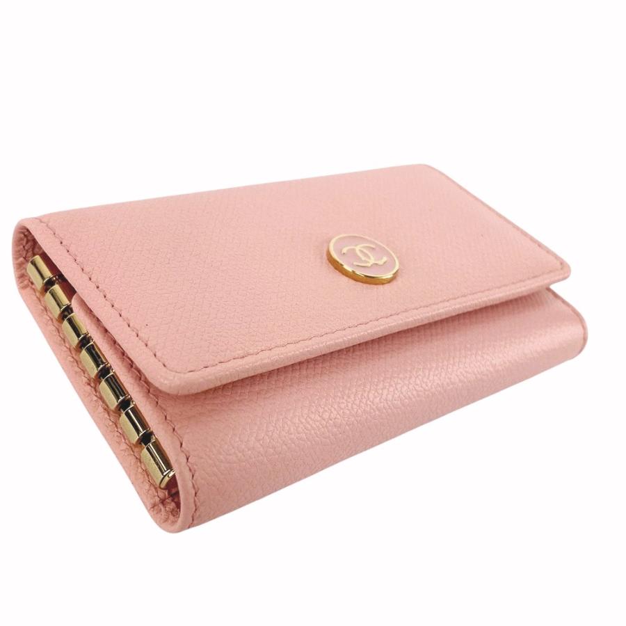 ■美品■　シャネル ココボタン 6連 キーケース レザー ピンク 箱 【426957】9 |  | 02