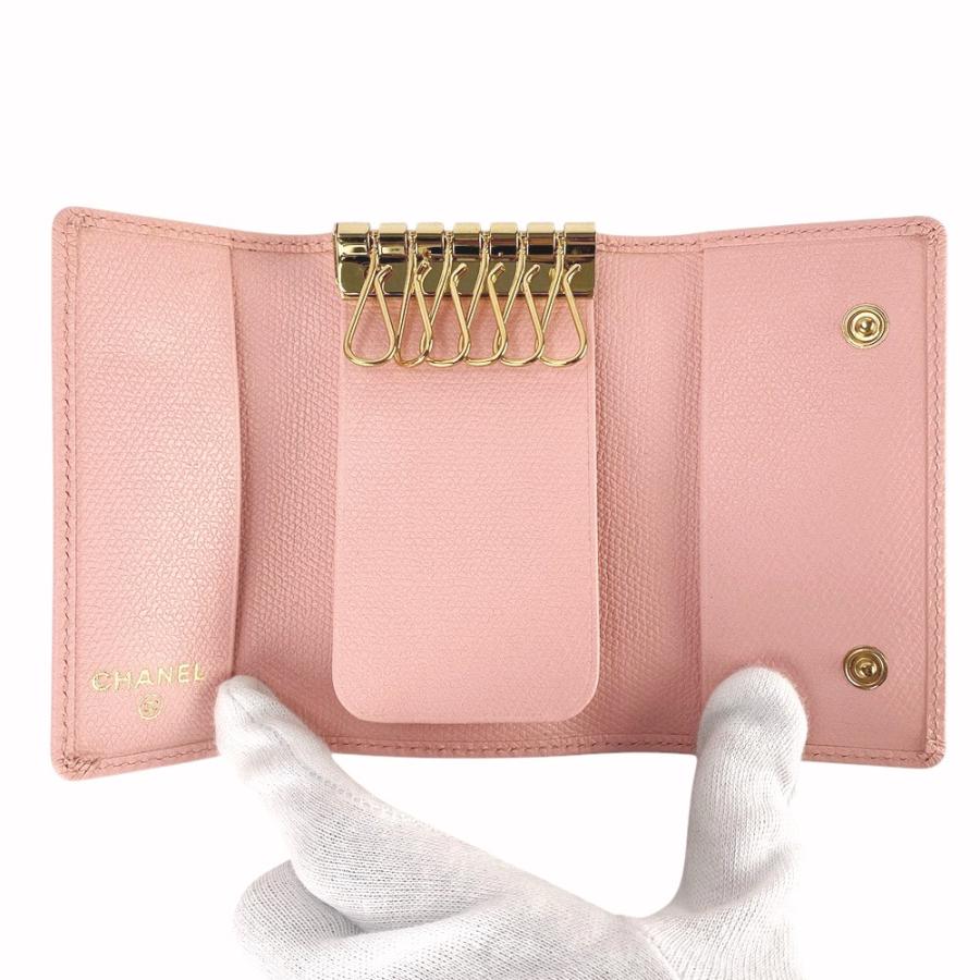 ■美品■　シャネル ココボタン 6連 キーケース レザー ピンク 箱 【426957】9 |  | 05