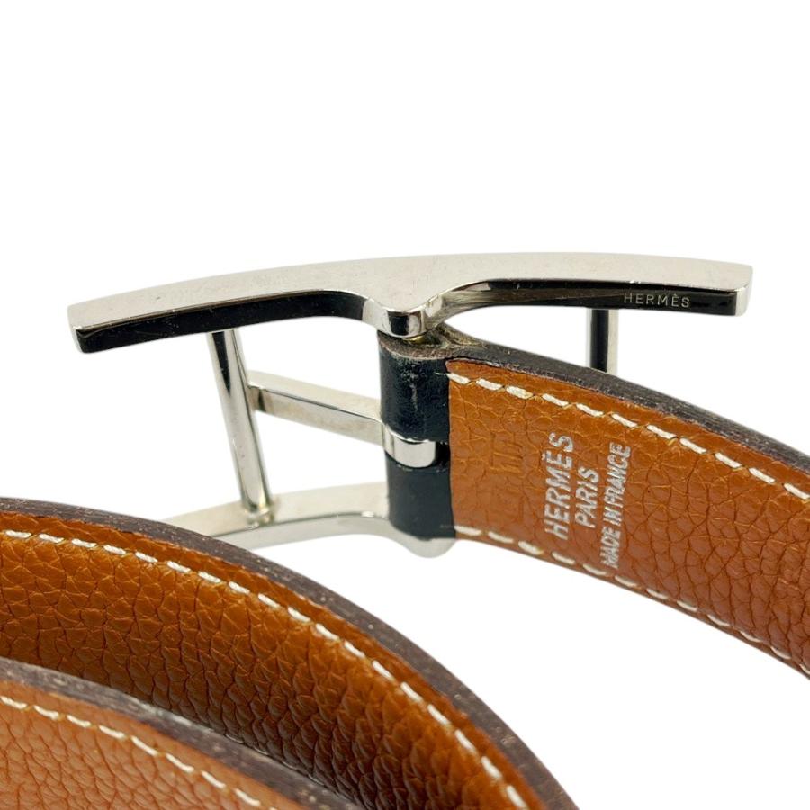 ■美品■　エルメス カンタン ベルト レザー SS ブラック ブラウン □Ｆ刻 #80 【428517】5 |  | 05