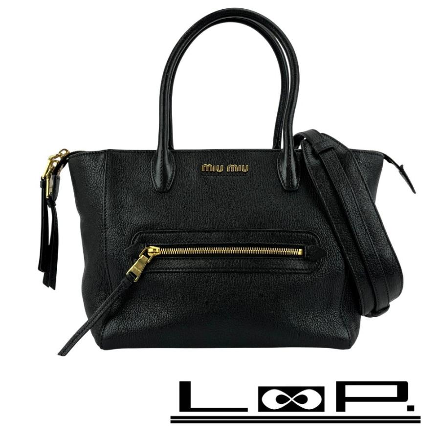 □新同□ ミュウミュウ マドラス 2WAY ショルダー ハンド バッグ