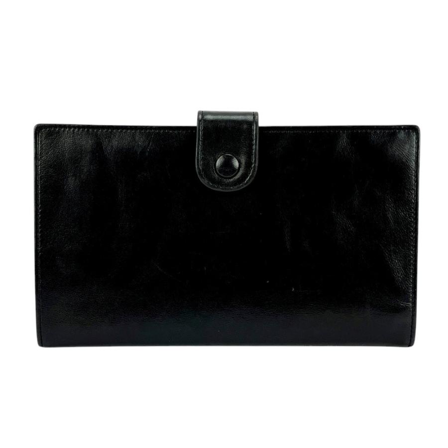 □中古□ シャネル がま口 長財布 二つ折り ウォレット ラムスキン  