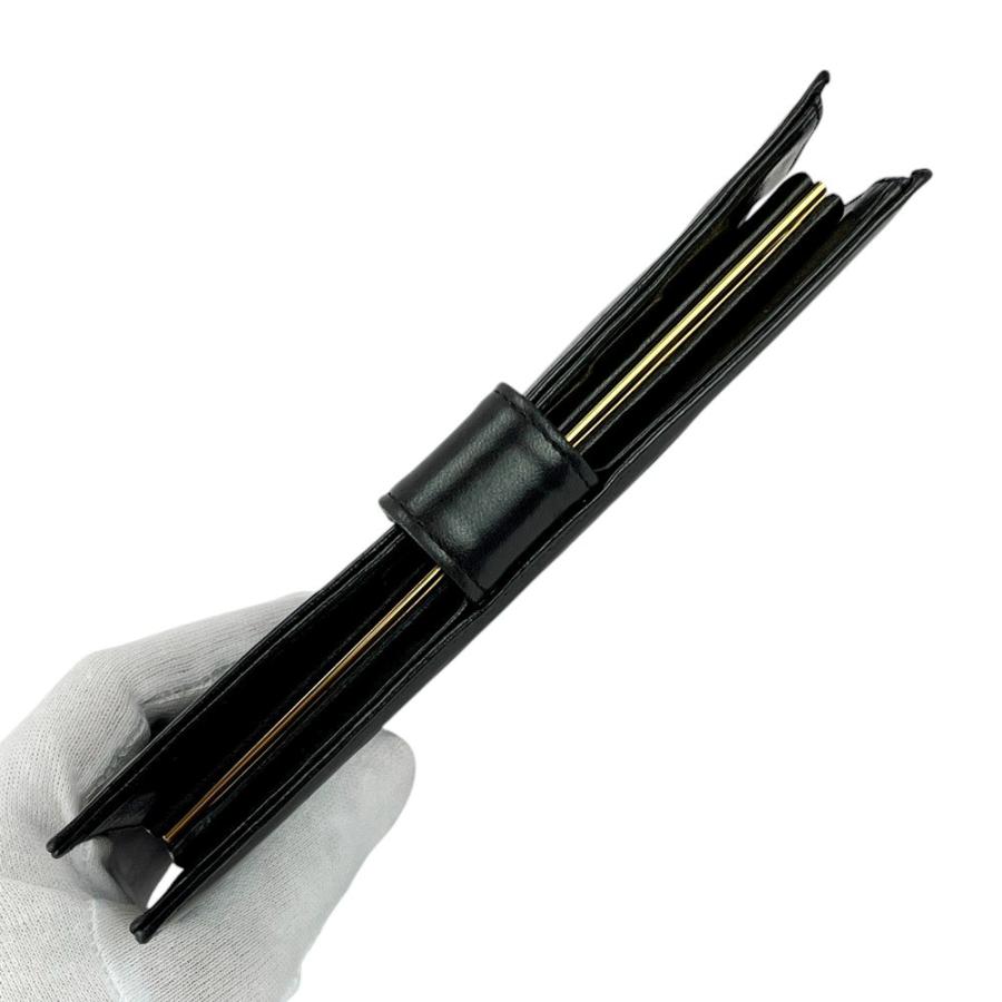 □中古□ シャネル がま口 長財布 二つ折り ウォレット ラムスキン  