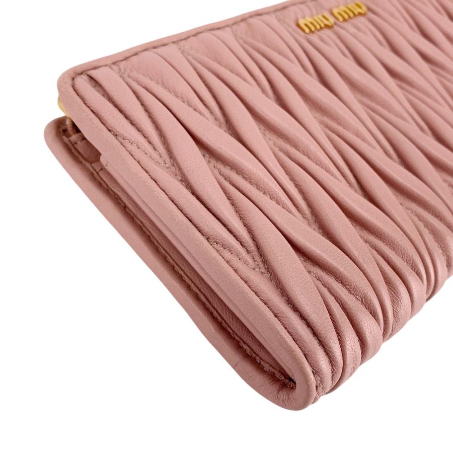 □美品□ ミュウミュウ ラウンドジップ 長財布 ウォレット マテラッセ