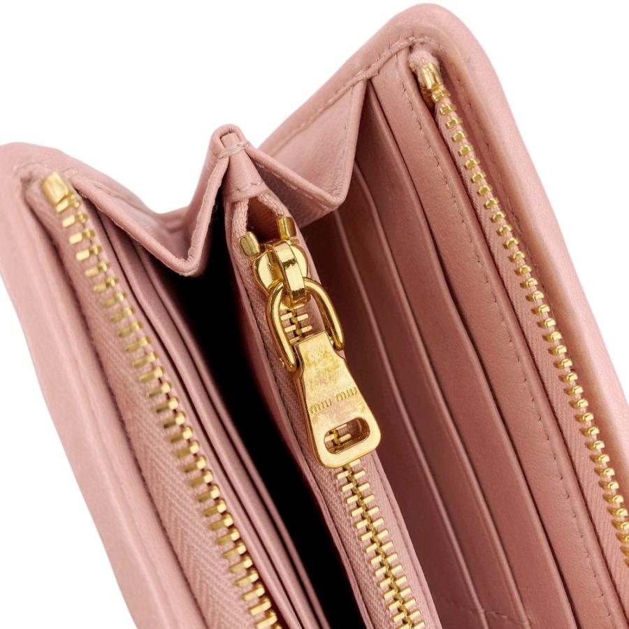 □美品□ ミュウミュウ ラウンドジップ 長財布 ウォレット マテラッセ  