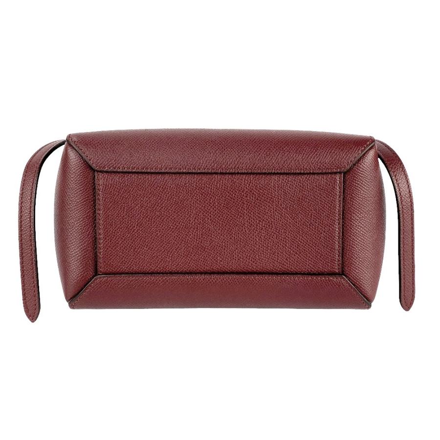 ■美品■　セリーヌ ベルトバックル ナノ ハンドバッグ ショルダー 2WAY レザー ボルドー バーガンディ  【430725】7 □美品□ セリーヌ ベルトバックル ナノ ハンドバッグ ショルダー 2WAY