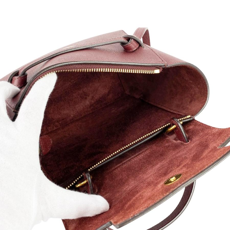 □美品□ セリーヌ ベルトバックル ナノ ハンドバッグ ショルダー 2WAY