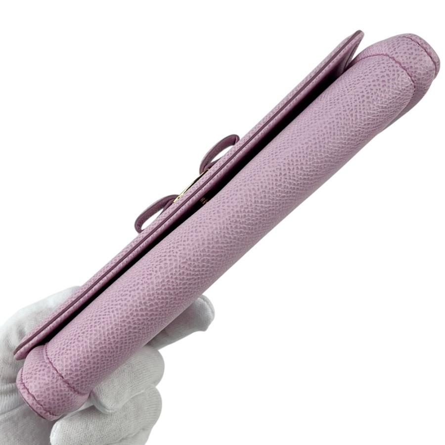 フェラガモ ■美品■ ヴァラ リボン 長財布 ウォレット レザー ピンク 箱 【43172】14 |  | 05