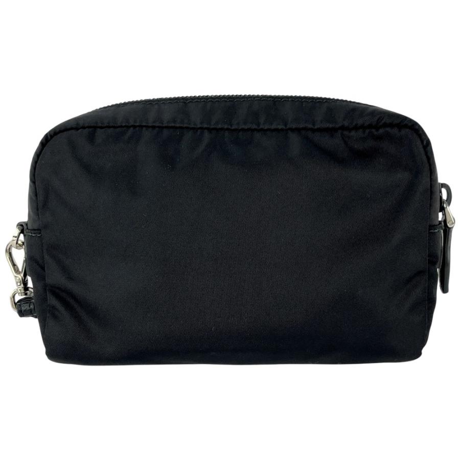 ■美品■　プラダ トライアングルロゴ ポーチ 小物入れ 化粧ポーチ ナイロン ブラック 1NE021【432385】9 |  | 01