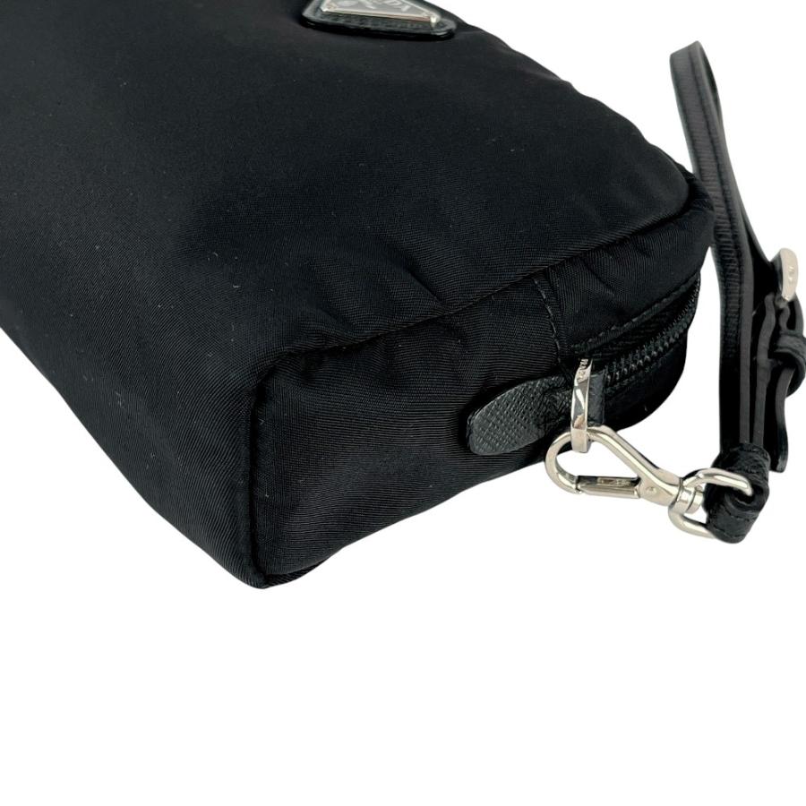 ■美品■　プラダ トライアングルロゴ ポーチ 小物入れ 化粧ポーチ ナイロン ブラック 1NE021【432385】9 |  | 03