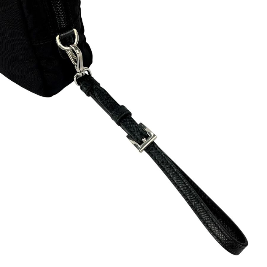 ■美品■　プラダ トライアングルロゴ ポーチ 小物入れ 化粧ポーチ ナイロン ブラック 1NE021【432385】9 |  | 07