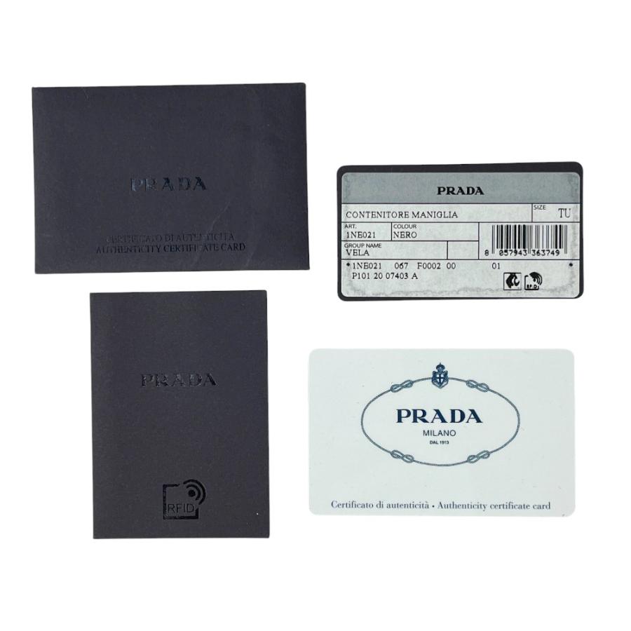 ■美品■　プラダ トライアングルロゴ ポーチ 小物入れ 化粧ポーチ ナイロン ブラック 1NE021【432385】9 |  | 08