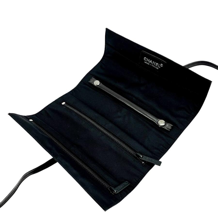 ■新同■　シャネル ニュートラベル ジュエリーケース ナイロン レザー ブラック   【434389】7 |  | 04
