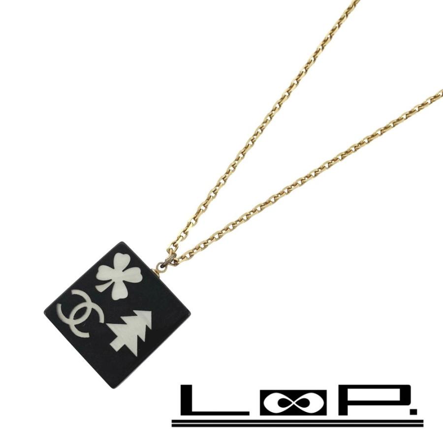 □美品□ シャネル スクエアプレート ネックレス アクセサリー 