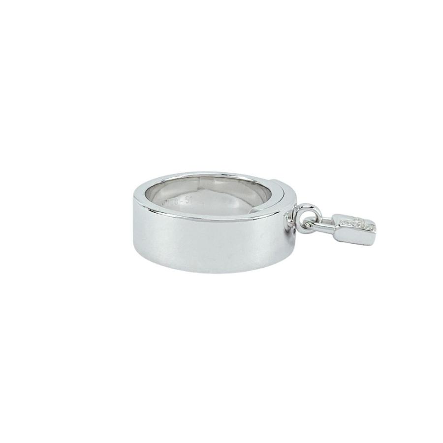 ■新同■磨き済■　エルメス ケリー リング 指輪 アクセサリー シルバー ダイヤ K18 WG750 16.2g ＃51 箱 【435577】9 |  | 02