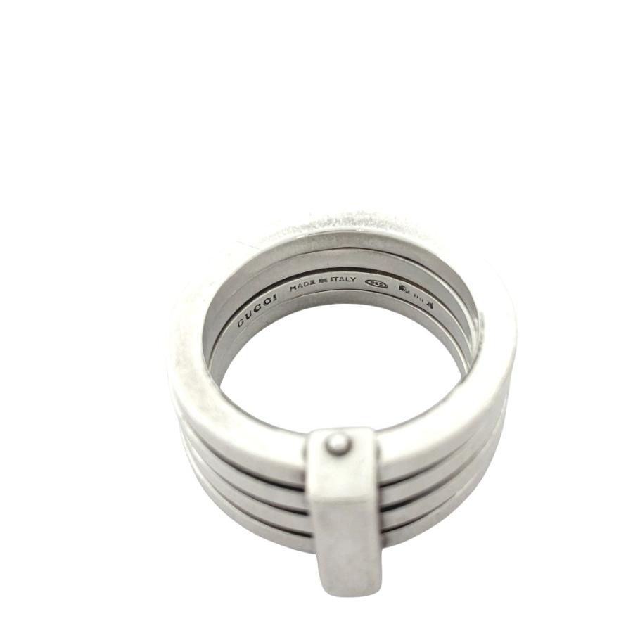 ■美品■ヴィンテージ■　グッチ ４連 リング 指輪 アクセサリー シルバー SV 925 #16 【435904】5 |  | 04