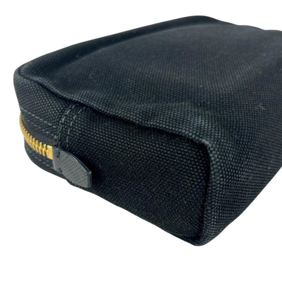 ■中古■　プラダ カナパ ミニ ポーチ 小物入れ キャンバス ブラック 1NA021【439438】8 |  | 02