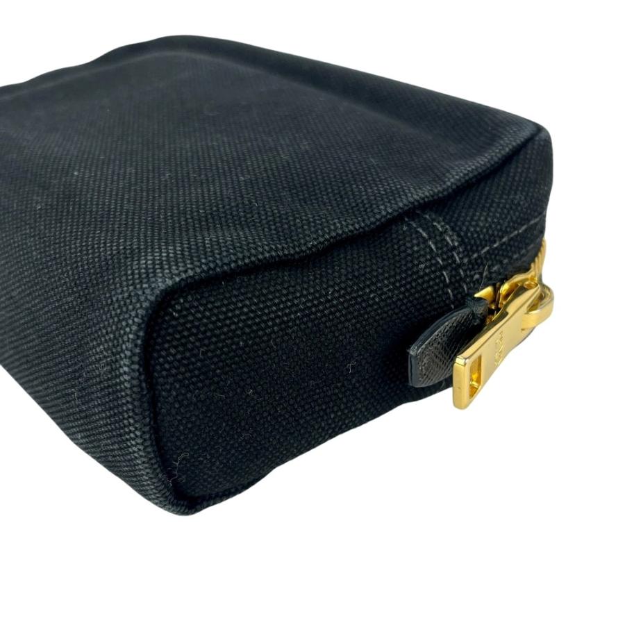 ■中古■　プラダ カナパ ミニ ポーチ 小物入れ キャンバス ブラック 1NA021【439438】8 |  | 03