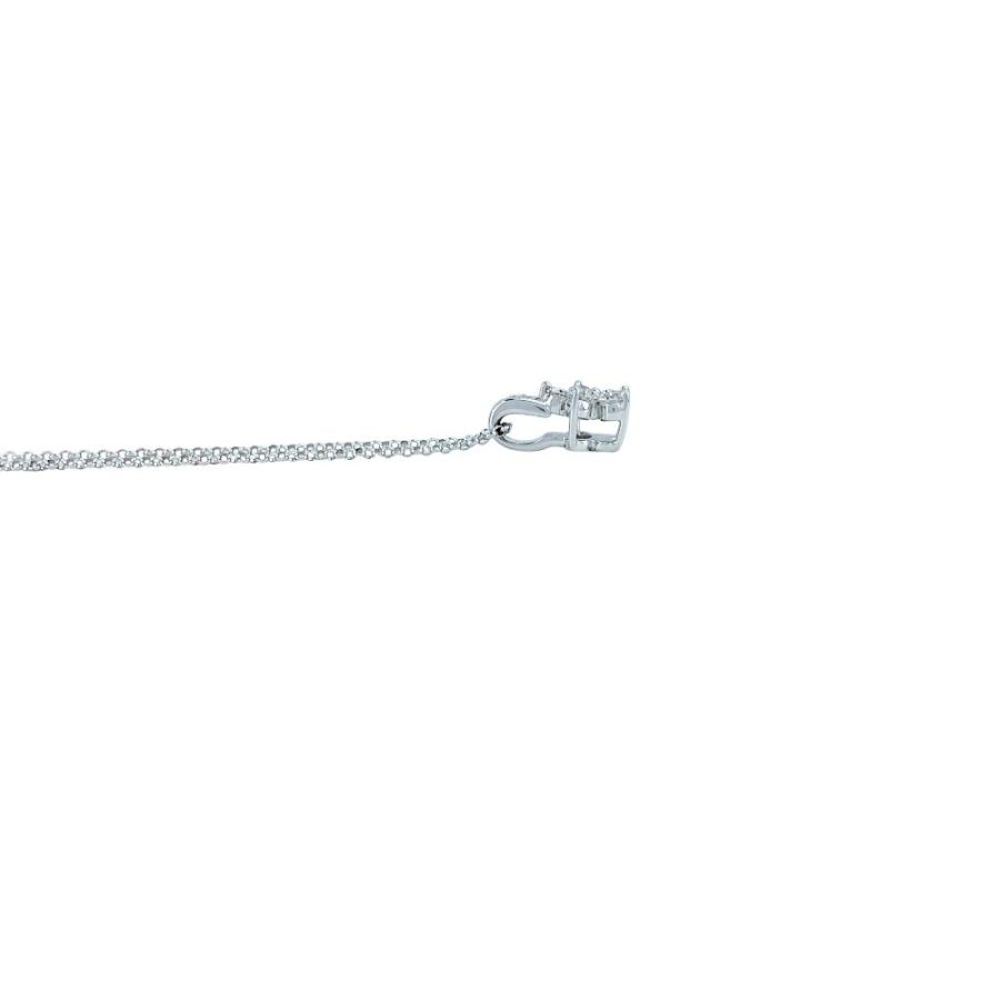 ■新同■　タサキ ネックレス アクセサリー フラワー シルバー ダイヤ K18 750 WG D0.20 2.3g 【439940】11_3