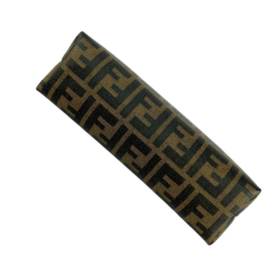 ■美品■　フェンディ ズッカ ポーチ 化粧 メイク クラッチ キャンパス ブラウン 1382384【441165】5 |  | 05
