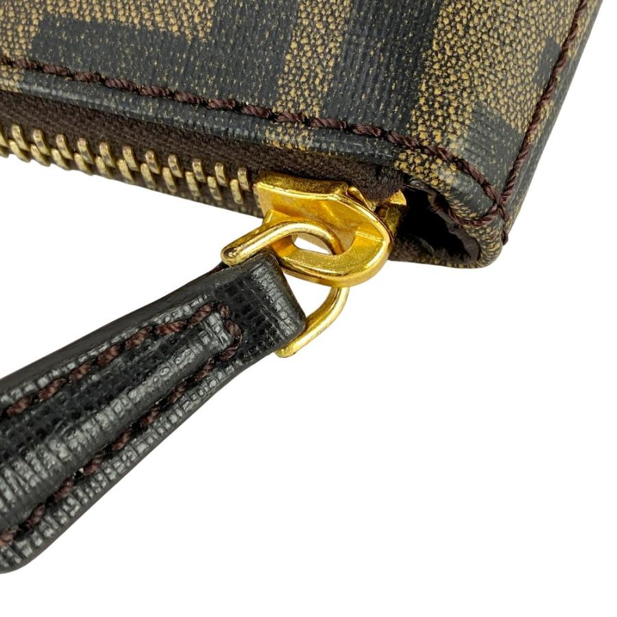 ■美品■　フェンディ ズッカ ポーチ 化粧 メイク クラッチ キャンパス ブラウン 1382384【441165】5 |  | 07