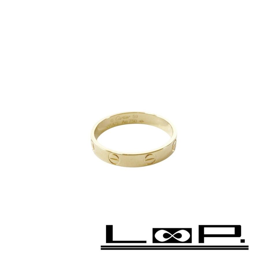 ■新同■磨き済み■　カルティエ ミニラブ リング 指輪 アクセサリー ゴールド K18 YG 750 ＃59 531AZL 3.5g 箱 【442308】5 | 