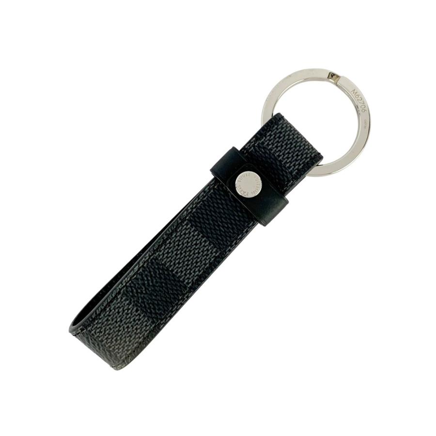 ■新同■　ルイヴィトン ドラゴンヌ キーリング キーホルダー LV ダミエ グラフィット ブラック M62706 箱 【442575】10 |  | 01