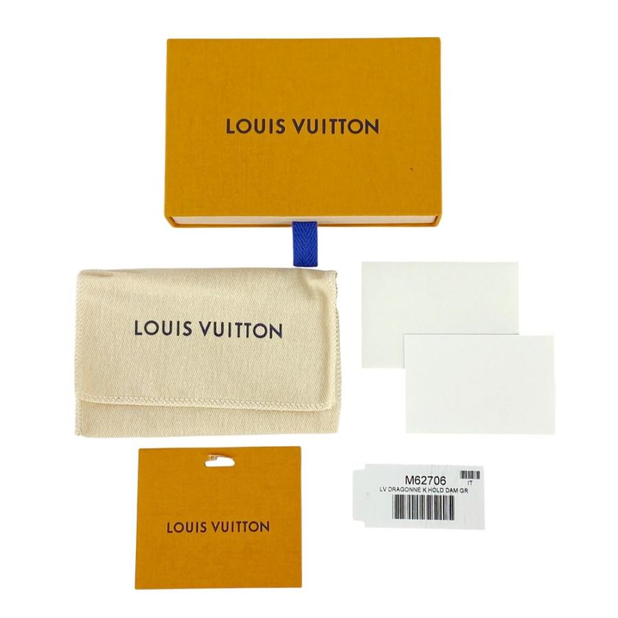 ■新同■　ルイヴィトン ドラゴンヌ キーリング キーホルダー LV ダミエ グラフィット ブラック M62706 箱 【442575】10 |  | 06