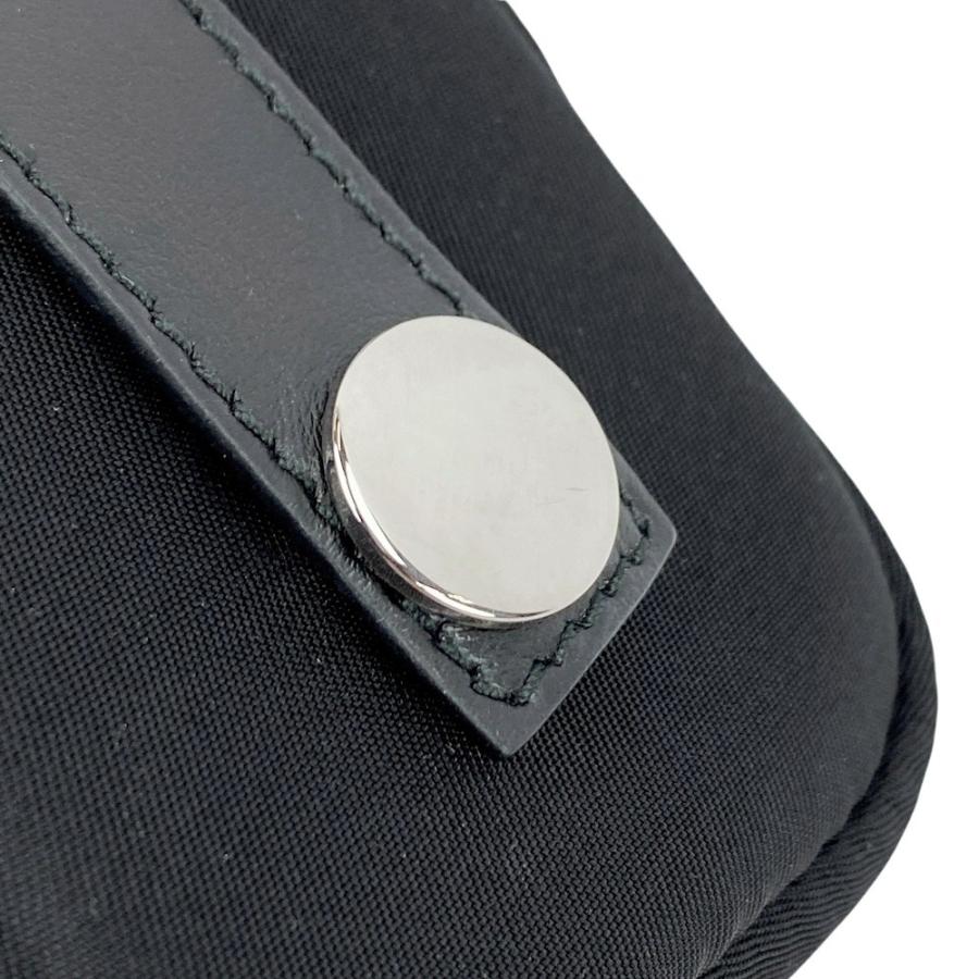 ■新同■　プラダ トライアングルロゴ バッグ チャーム ミニ ポーチ ナイロン ブラック【442612】8 |  | 08