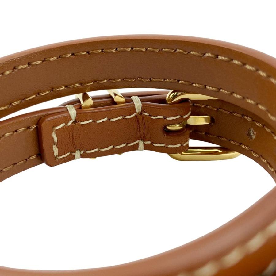 ■新同■現行■　セリーヌ レ・キュイール ダブル ブレスレット アクセサリー レザー ゴールド ブラウン 【442667】8 |  | 01