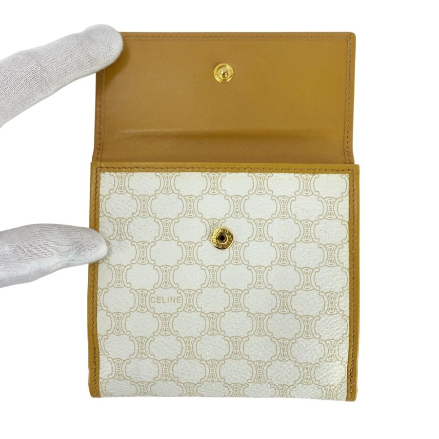 □新同□ヴィンテージ□ セリーヌ 二つ折り財布 コンパクト ウォレット