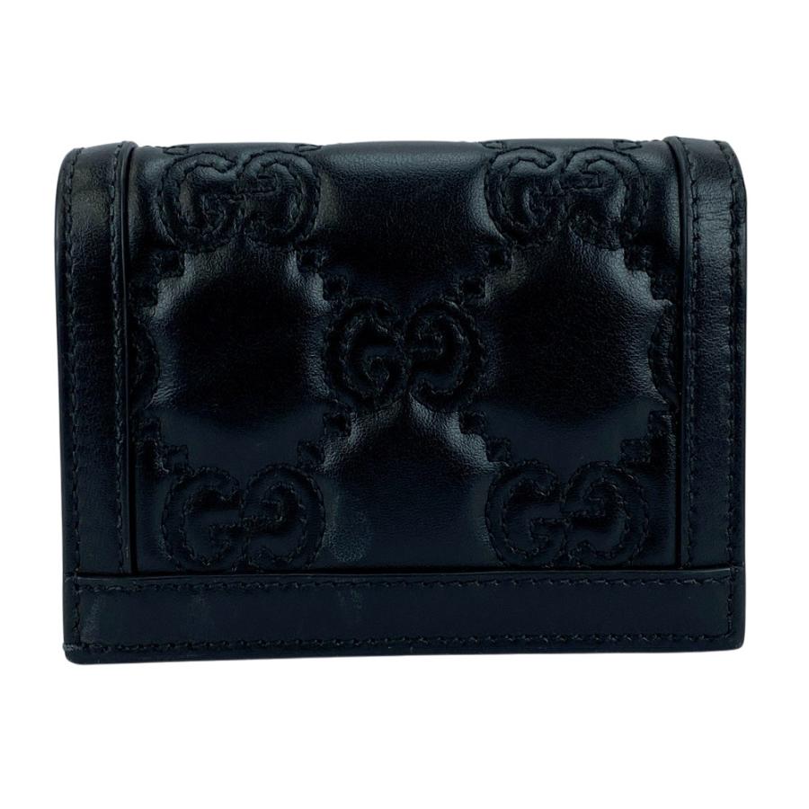 □美品□ グッチ GGマーモント 二つ折り 財布 ウォレット レザー