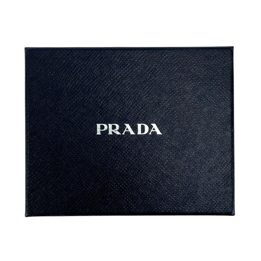 □新同□ プラダ L字型 ジップ 二つ折り 財布 サフィアーノ レザー