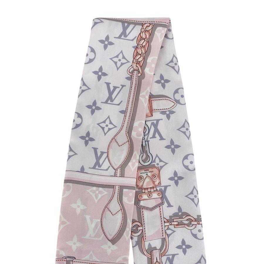 ■新同■　ルイヴィトン  モノグラム コンフィデンシャル バンドー ツイリー スカーフ シルク ピンク M70637  箱 【447587】12 |  | 03