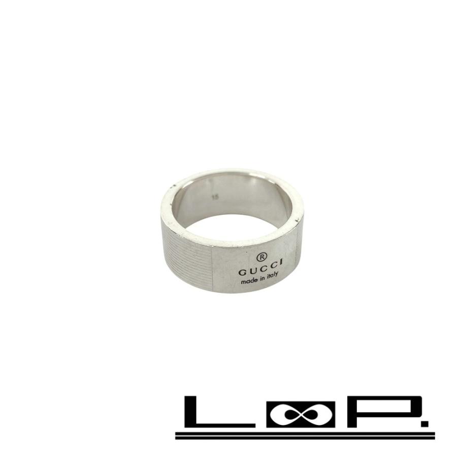 ■中古■　グッチ ロゴ リング 指輪 アクセサリー シルバー SV925 #15 【447785】7 | 