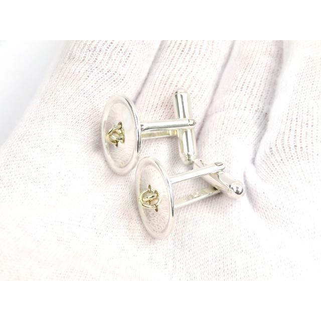 □美品□ ティファニー カフス ボタン モチーフ スーツ ビジネス SV YG  