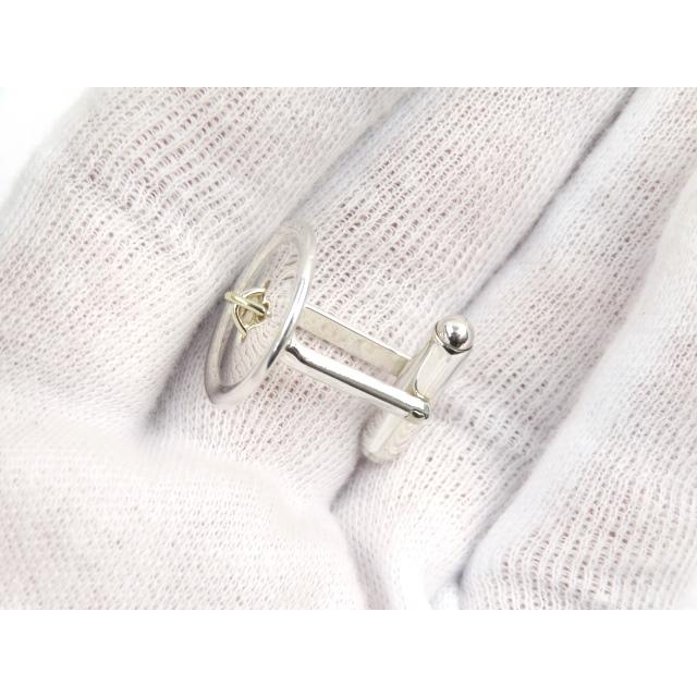 ■美品■　ティファニー カフス ボタン モチーフ スーツ ビジネス SV YG 【44830】 □美品□ ティファニー カフス ボタン モチーフ スーツ ビジネス SV YG