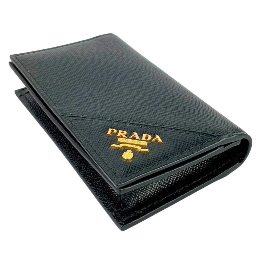 □未使用□ プラダ カードケース 名刺入れ サフィアーノ ブラック  