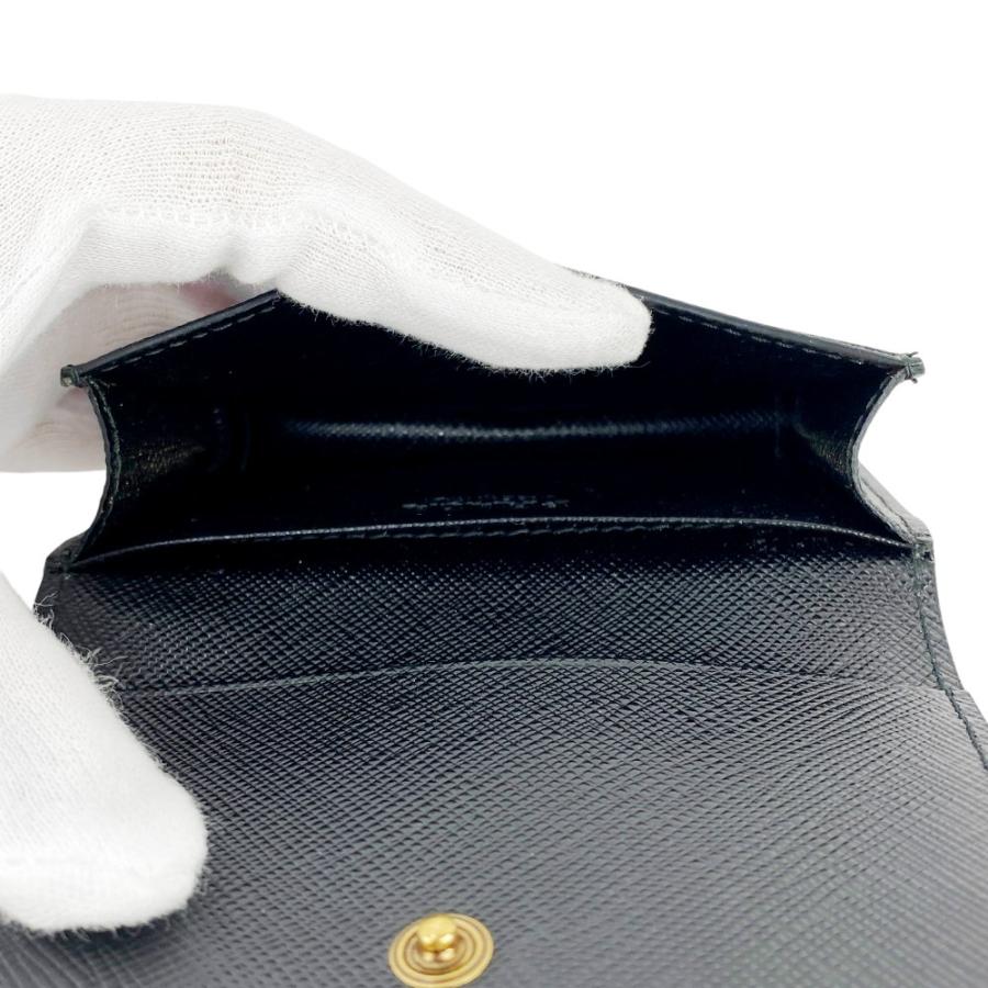 □未使用□ プラダ カードケース 名刺入れ サフィアーノ ブラック  