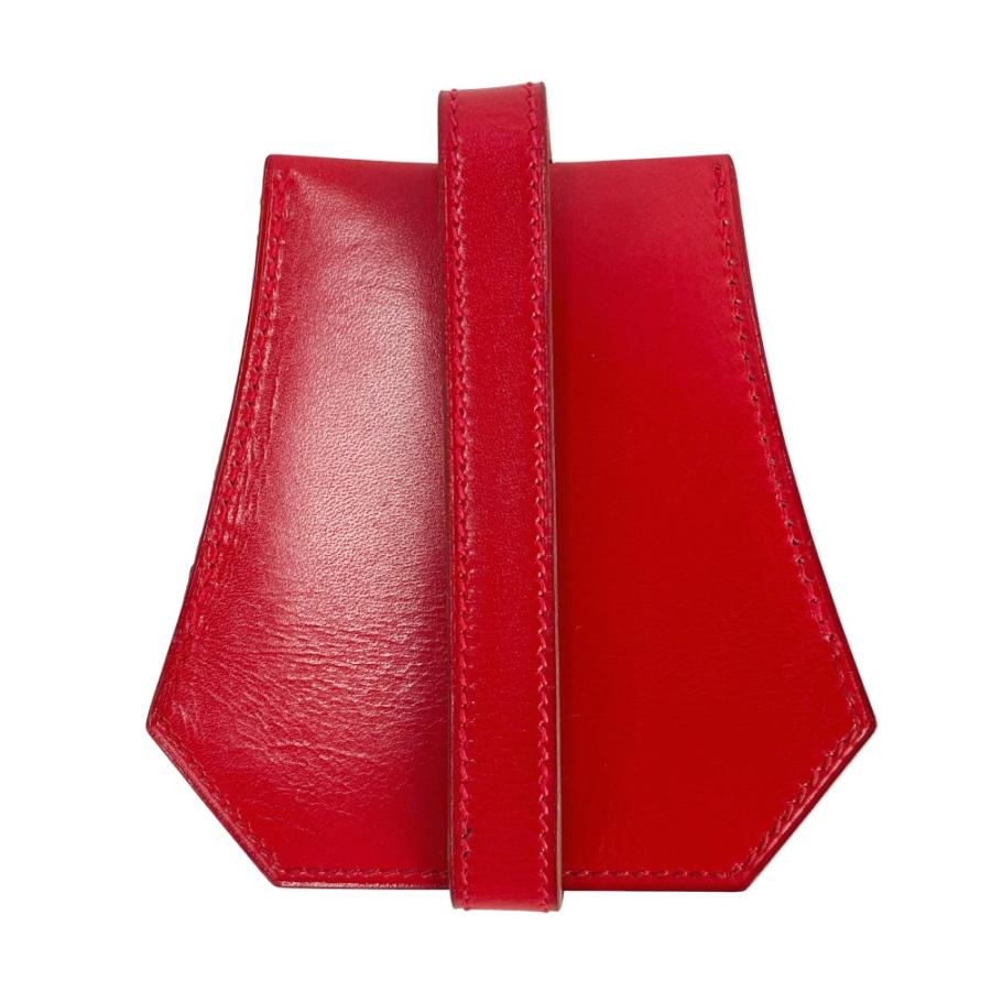 ■美品■ヴィンテージ■　エルメス クロシェット チャーム ストラップ ゴールド金具 ボックスカーフ レッド 〇X刻 箱 【448614】8 |  | 01