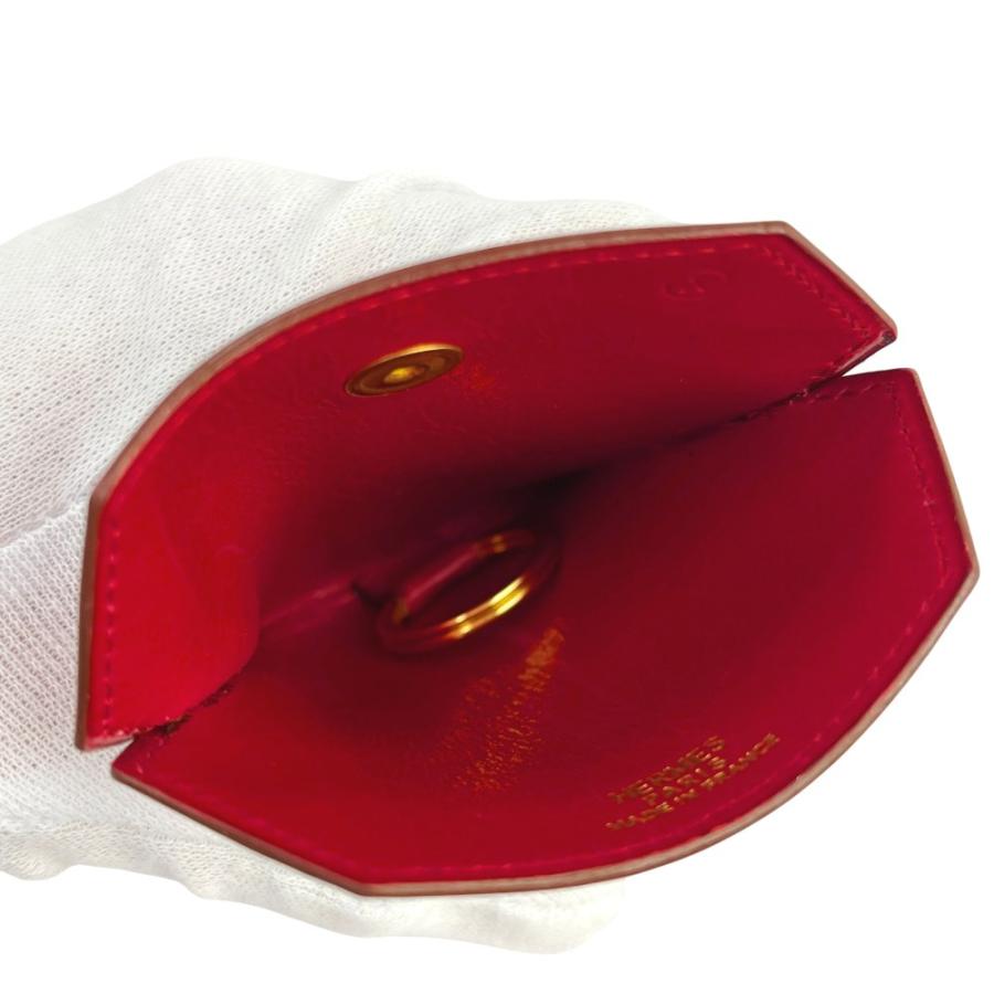 ■美品■ヴィンテージ■　エルメス クロシェット チャーム ストラップ ゴールド金具 ボックスカーフ レッド 〇X刻 箱 【448614】8 |  | 06